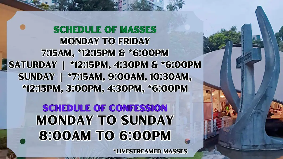 Sto. Niño de Paz Greenbelt Chapel Mass Schedule