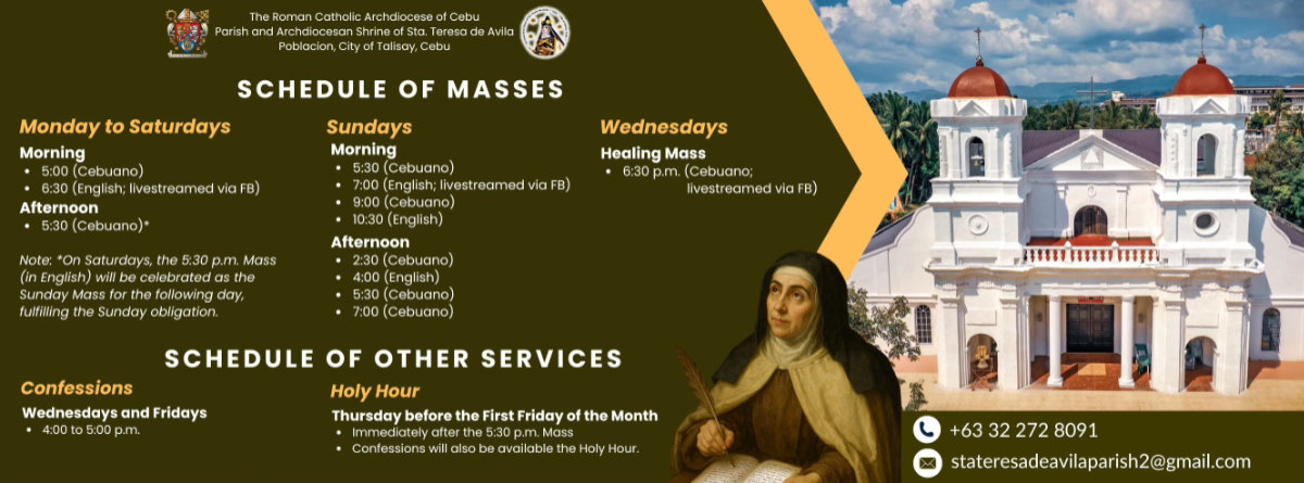 Archdiocesan Shrine of Sta. Teresa de Avila Mass Schedule