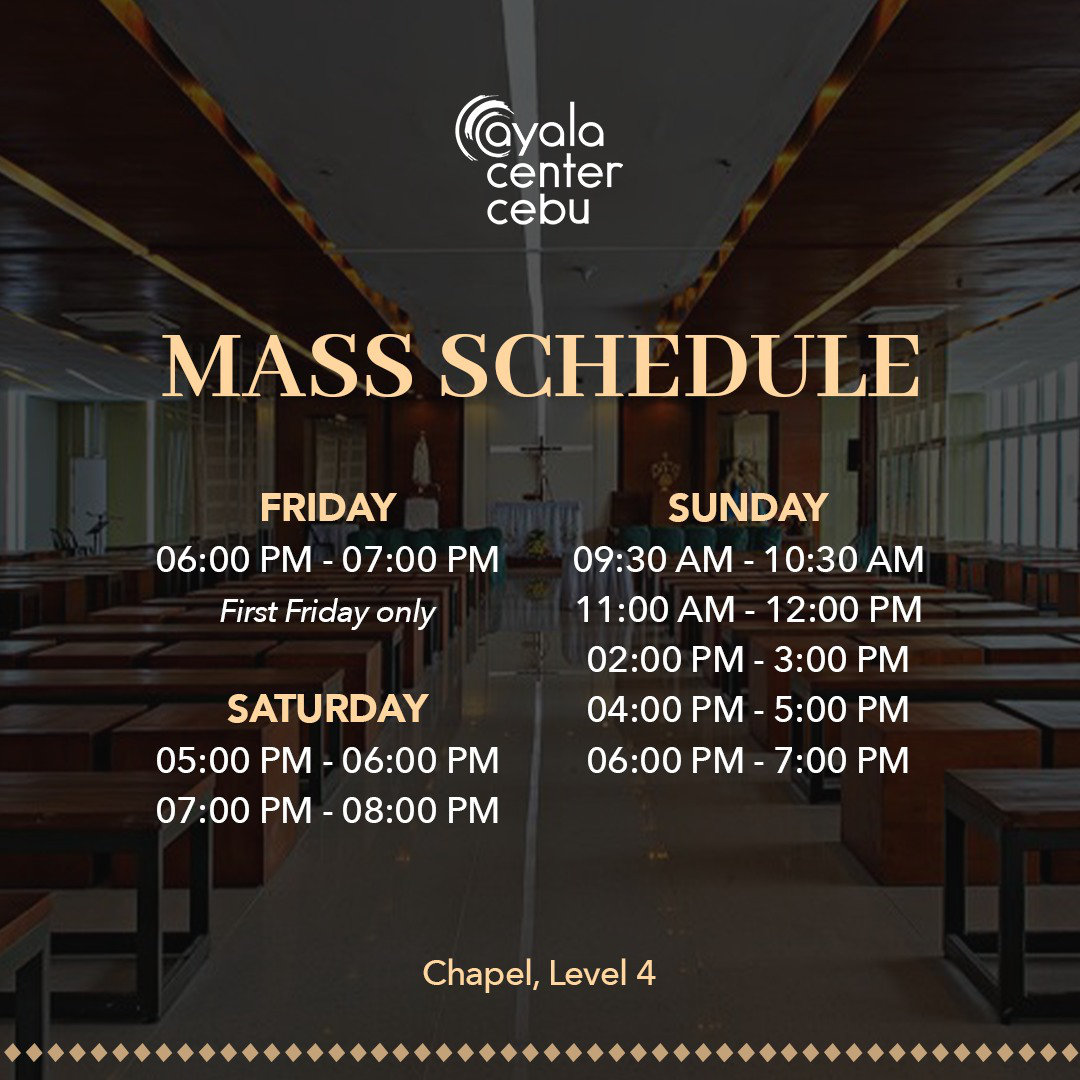 Ayala Center Cebu Chapel Mass Schedule
