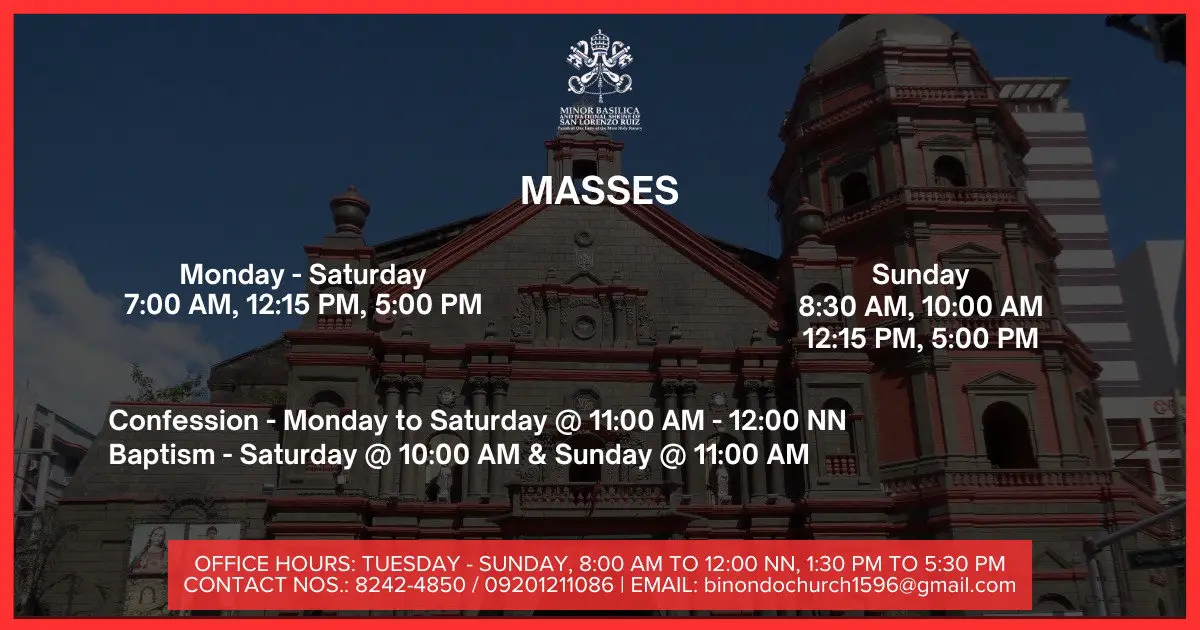 Binondo Church Mass Schedule