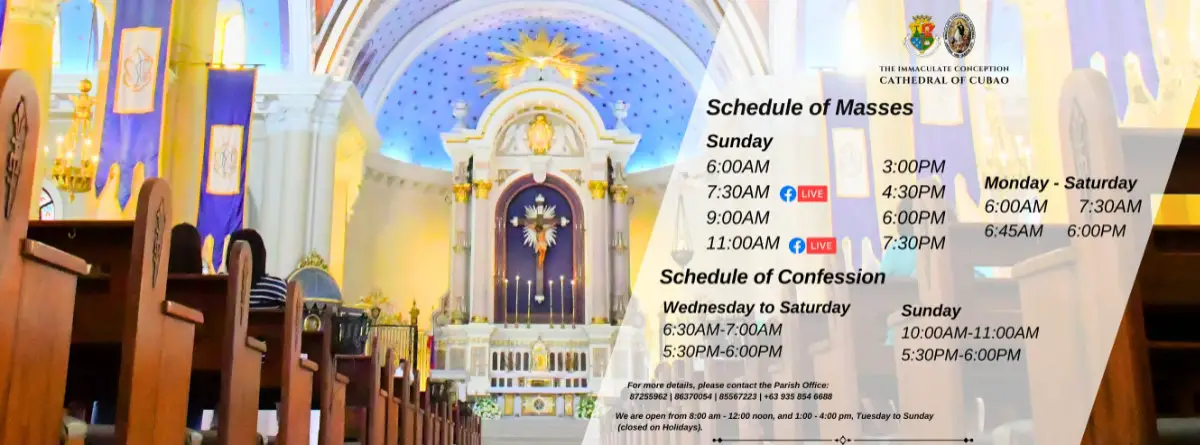 The Immaculate Conception Cathedral of Cubao (Cubao Cathedral) Mass Schedule