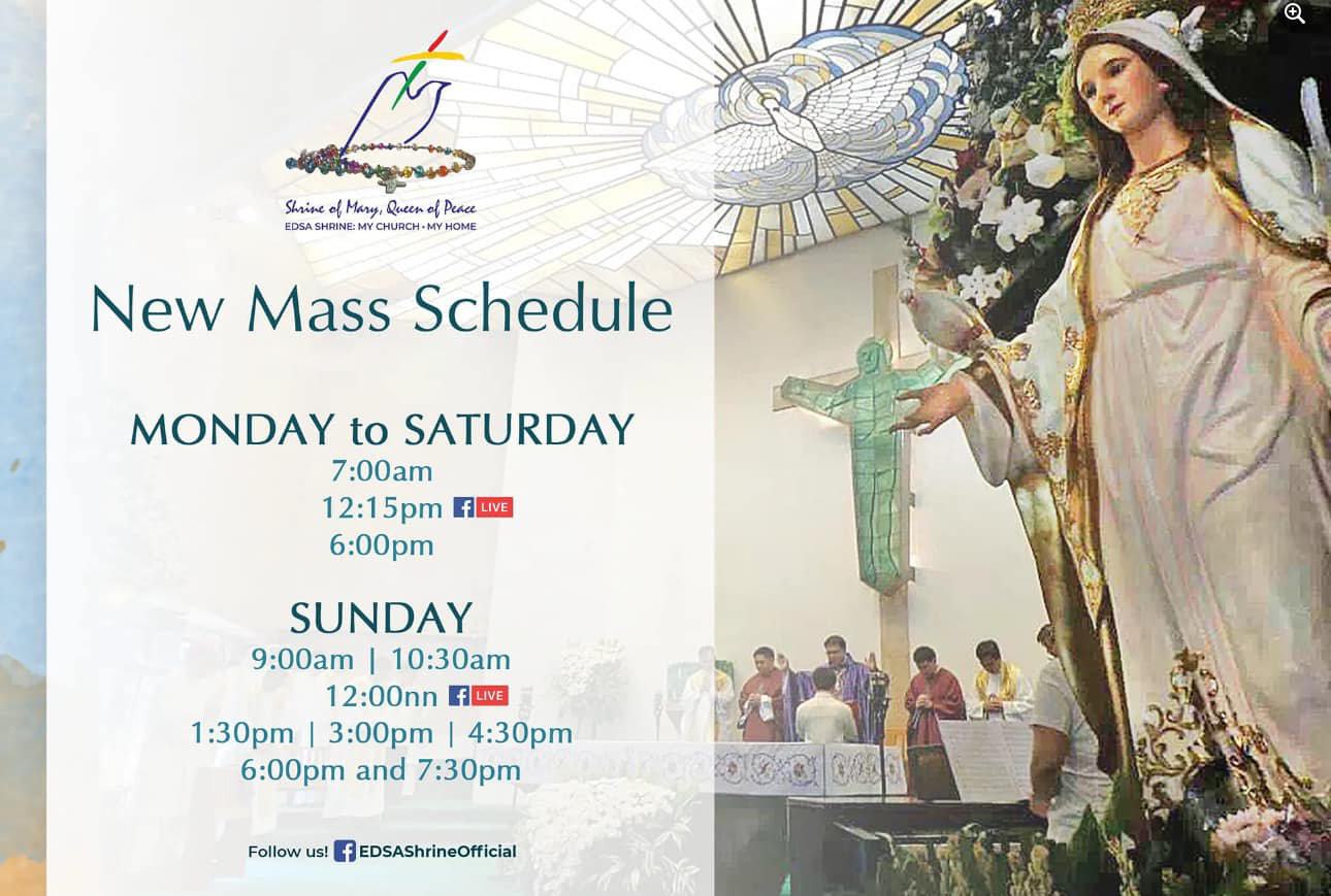 EDSA Shrine Mass Schedule